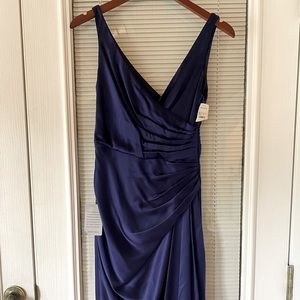 MAGGIE LONDON Blue Silk Dress - Size 2